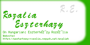 rozalia eszterhazy business card